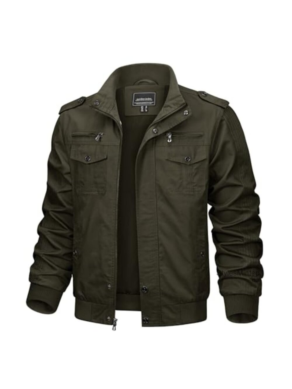 Mens Lightweight Cotton Military Jacket Windbreaker Casual